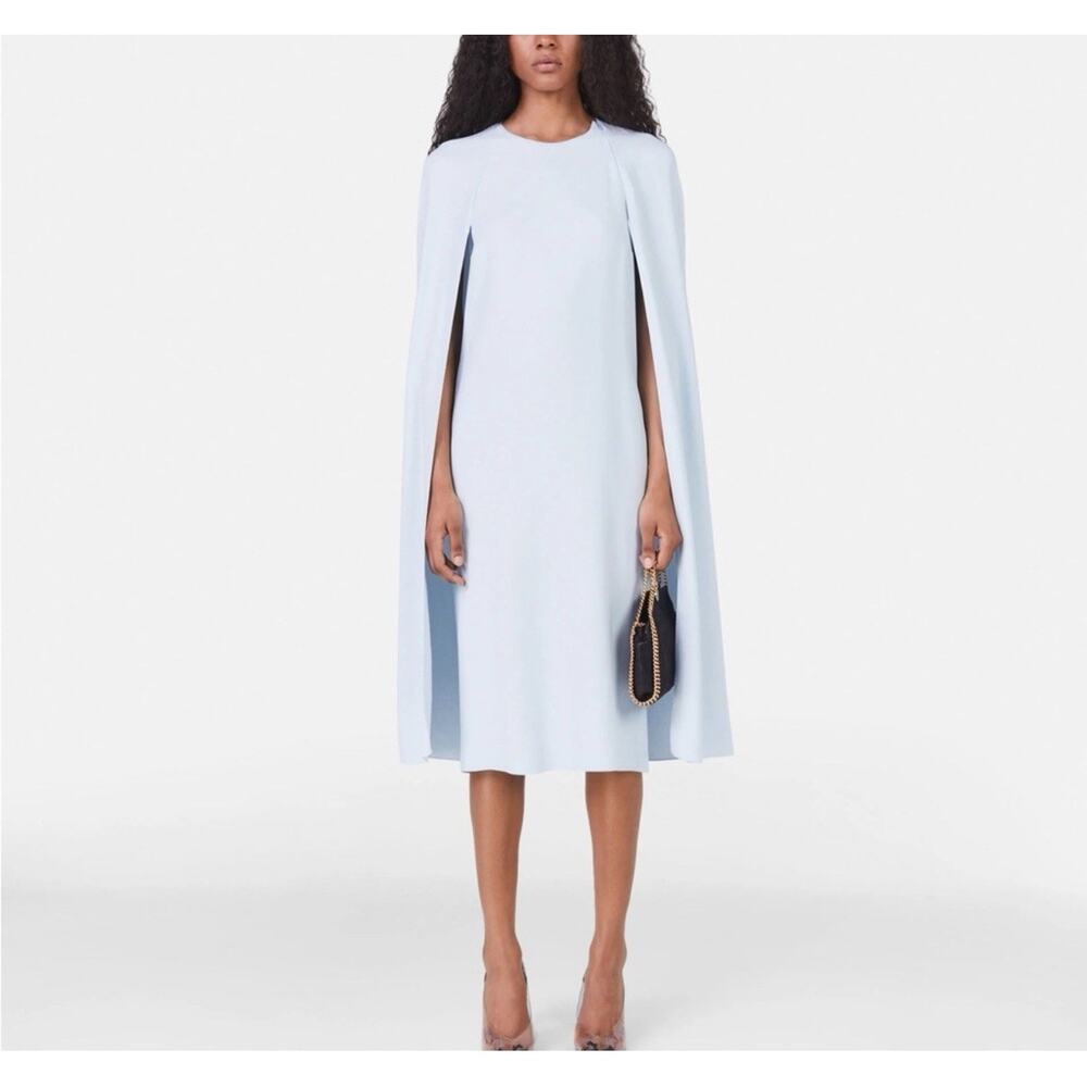Stella McCartney Sky Blue Cape Maxi Dress